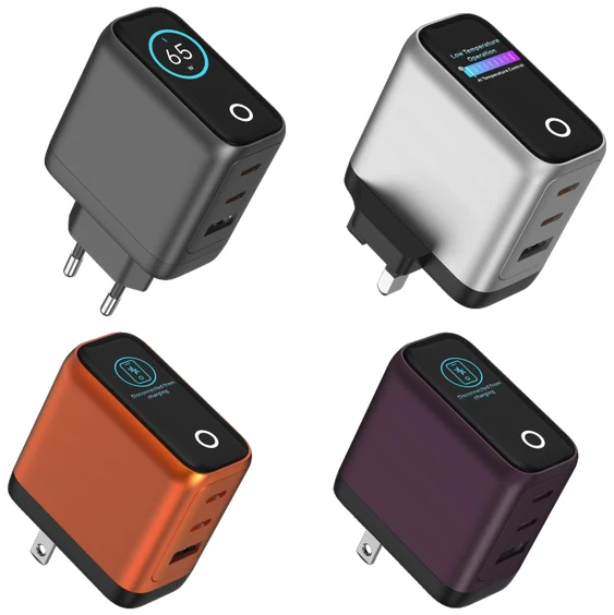 OPT-W011 65W GaN wall charger with TFT display