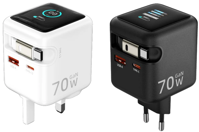 OPT-W017 70W GaN Charger with Retractable Cable