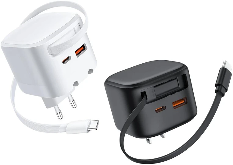 OPT-W019 30W GaN Charger with Retractable Cable