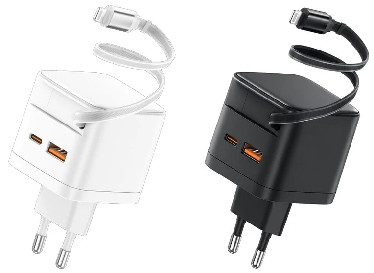 OPT-W020 45W GaN Charger with Retractable Cable