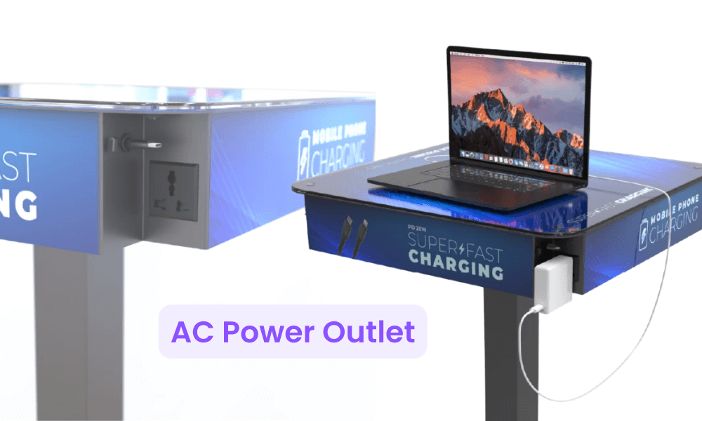 charging table with ac power outlet